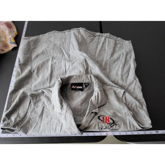 Chase Authentics Womens Nascar Bobby Labonte Button-Down Sleeveless Shirt Large - Picture 5 of 9